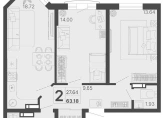 Продам двухкомнатную квартиру, 63.2 м2, Сочи, микрорайон КСМ