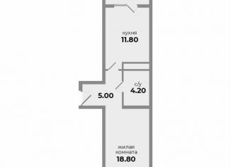 Продается 1-комнатная квартира, 40.4 м2, Михайловск, Прекрасная улица, 19