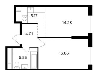 Продается 1-ком. квартира, 45.6 м2, Москва, улица Петра Алексеева, 14, ЖК Кутузов Град 2