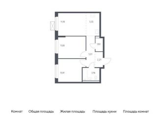 Продажа 2-комнатной квартиры, 52.4 м2, Московская область