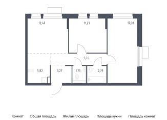 Продается двухкомнатная квартира, 60.2 м2, Московская область, жилой комплекс Квартал Авиаторов, к8