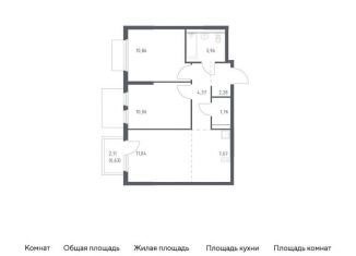 Продаю 2-комнатную квартиру, 52.8 м2, Московская область, Каширское шоссе - Молоково - Андреевское