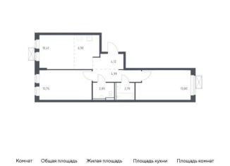2-комнатная квартира на продажу, 59.6 м2, Московская область