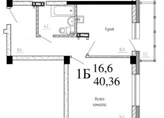 Продажа 1-комнатной квартиры, 40.4 м2, Новосибирск, улица Коминтерна, 130, метро Золотая Нива