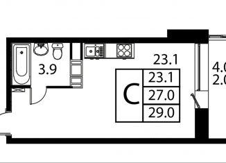 Продается 1-ком. квартира, 29 м2, Домодедово