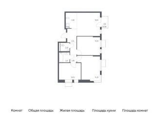 Продажа 3-комнатной квартиры, 71.8 м2, Московская область, жилой комплекс Горки Парк, 6.2