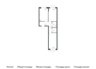 Продажа двухкомнатной квартиры, 57.6 м2, посёлок Жилино-1, жилой комплекс Егорово Парк, к3.1, ЖК Егорово Парк