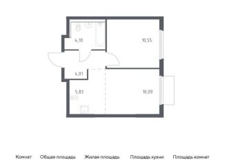 Продажа 1-комнатной квартиры, 34.6 м2, Московская область, Каширское шоссе - Молоково - Андреевское