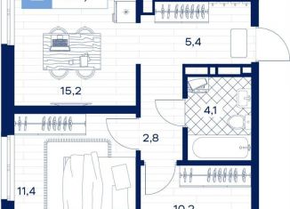 Продажа 2-ком. квартиры, 53.1 м2, Тюмень, Пышминская улица, 216А