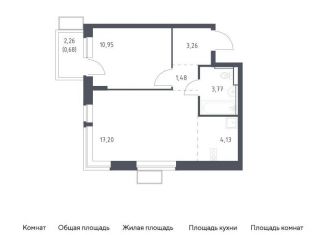 Продам однокомнатную квартиру, 41.5 м2, посёлок Жилино-1, жилой комплекс Егорово Парк, к3.2, ЖК Егорово Парк