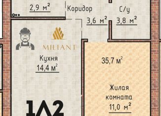 Однокомнатная квартира на продажу, 36.1 м2, Самарская область