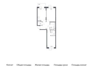 Продажа 2-комнатной квартиры, 56.7 м2, деревня Середнево, жилой комплекс Цветочные Поляны Экопарк, к1