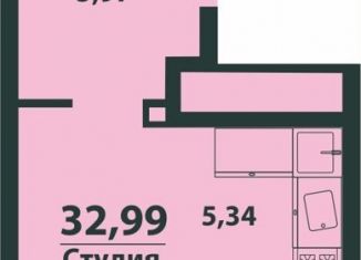 Продам однокомнатную квартиру, 33 м2, Ульяновск