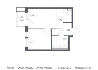 1-ком. квартира на продажу, 33.5 м2, Московская область