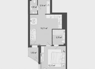 1-комнатная квартира на продажу, 38 м2, Мурино, улица Шувалова, 34