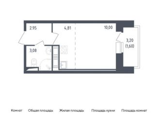 Продается квартира студия, 22.4 м2, Санкт-Петербург, жилой комплекс Живи в Рыбацком, 5, ЖК Живи в Рыбацком