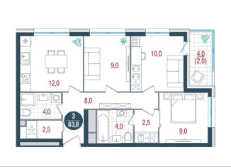 Продается 3-ком. квартира, 63 м2, Москва, метро Кантемировская, Кавказский бульвар, 51