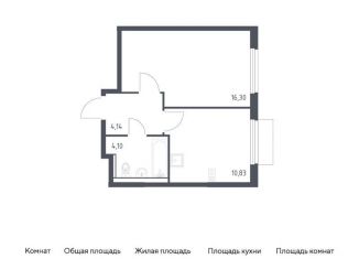 1-комнатная квартира на продажу, 35.4 м2, деревня Мисайлово, микрорайон Пригород Лесное, к18