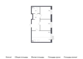 2-ком. квартира на продажу, 54.5 м2, Москва, проспект Куприна, 36к1