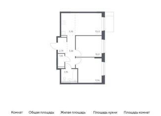 Продается 2-комнатная квартира, 54 м2, деревня Мисайлово