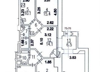 Продажа 5-комнатной квартиры, 112.9 м2, Москва, 1-й Басманный переулок, 5/20с2, метро Комсомольская