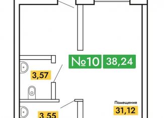 Продажа помещения свободного назначения, 39 м2, посёлок городского типа Молодёжное, Парковая улица, 3