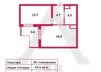 Продаю однокомнатную квартиру, 40.1 м2, Санкт-Петербург, Плесецкая улица, 10, метро Комендантский проспект