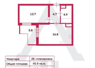 Продаю однокомнатную квартиру, 40.1 м2, Санкт-Петербург, муниципальный округ Юнтолово, Плесецкая улица, 10