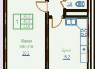 Продажа однокомнатной квартиры, 53.6 м2, Грозный, проспект В.В. Путина, 1А