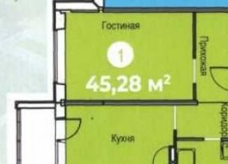 Продаю 1-комнатную квартиру, 45.3 м2, Тольятти