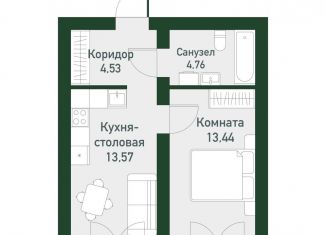 Продам однокомнатную квартиру, 36.3 м2, Екатеринбург, метро Чкаловская