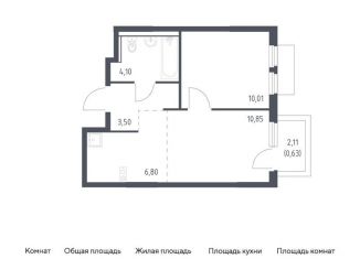 Продажа 1-комнатной квартиры, 35.9 м2, Московская область, микрорайон Пригород Лесное, к18