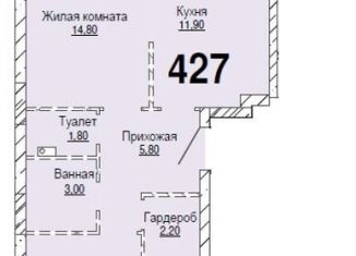 Продажа двухкомнатной квартиры, 55.9 м2, Московская область, жилой комплекс Живописный, 4к1