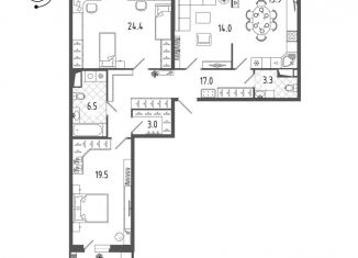 Продаю 3-ком. квартиру, 106.3 м2, Санкт-Петербург, метро Фрунзенская, Парфёновская улица, 17