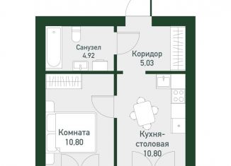 Продажа 1-комнатной квартиры, 32.9 м2, Екатеринбург, Ленинский район