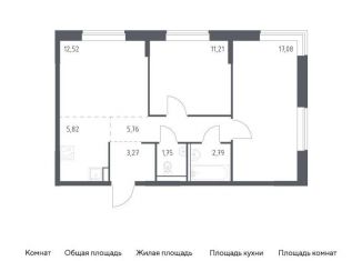 Двухкомнатная квартира на продажу, 60.2 м2, Москва, жилой комплекс Квартал Марьино, к4