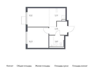 1-комнатная квартира на продажу, 34.1 м2, Московская область, жилой комплекс Горки Парк, 6.1