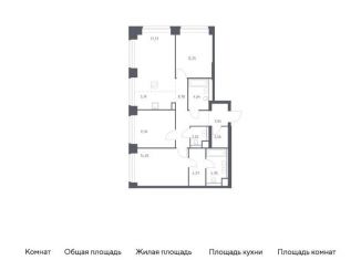 Продам 3-комнатную квартиру, 91.1 м2, Москва, район Раменки, жилой комплекс Нова, к1