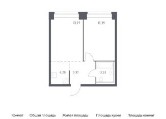 Продается 1-ком. квартира, 41 м2, Москва, жилой комплекс Нова, к1, район Раменки
