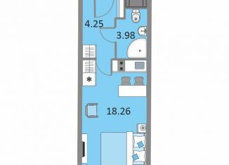 Квартира на продажу студия, 26.3 м2, Санкт-Петербург, Невский район, Варфоломеевская улица, 6