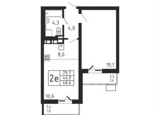Продается 1-ком. квартира, 48.6 м2, деревня Пирогово, ЖК Пироговская Ривьера