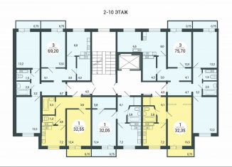 Продажа 1-комнатной квартиры, 32.4 м2, Курган