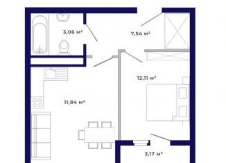 Продам 1-ком. квартиру, 37.7 м2, рабочий поселок Маркова