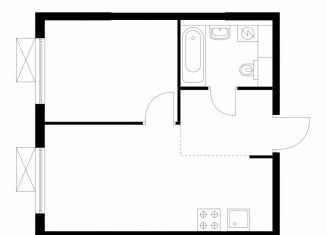 Продается однокомнатная квартира, 34.1 м2, Москва, станция Перерва