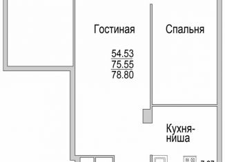 Продам 3-ком. квартиру, 78.8 м2, Татарстан