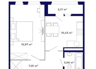 Продажа однокомнатной квартиры, 40.4 м2, рабочий поселок Маркова