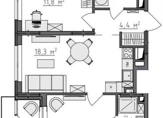 2-ком. квартира на продажу, 59.6 м2, Владимир