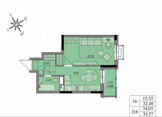 1-комнатная квартира на продажу, 34 м2, Удмуртия