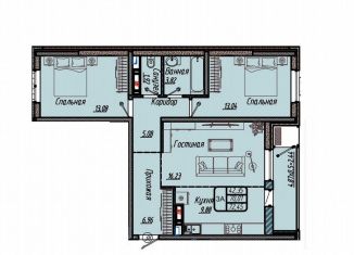 Продаю 3-комнатную квартиру, 72.5 м2, Краснодар, микрорайон 9 километр