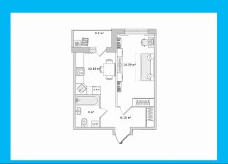 1-ком. квартира на продажу, 38 м2, посёлок Парголово